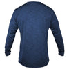 ANETIK Men's Navy Heathered Low Pro Tech Long Sleeve T-Shirt