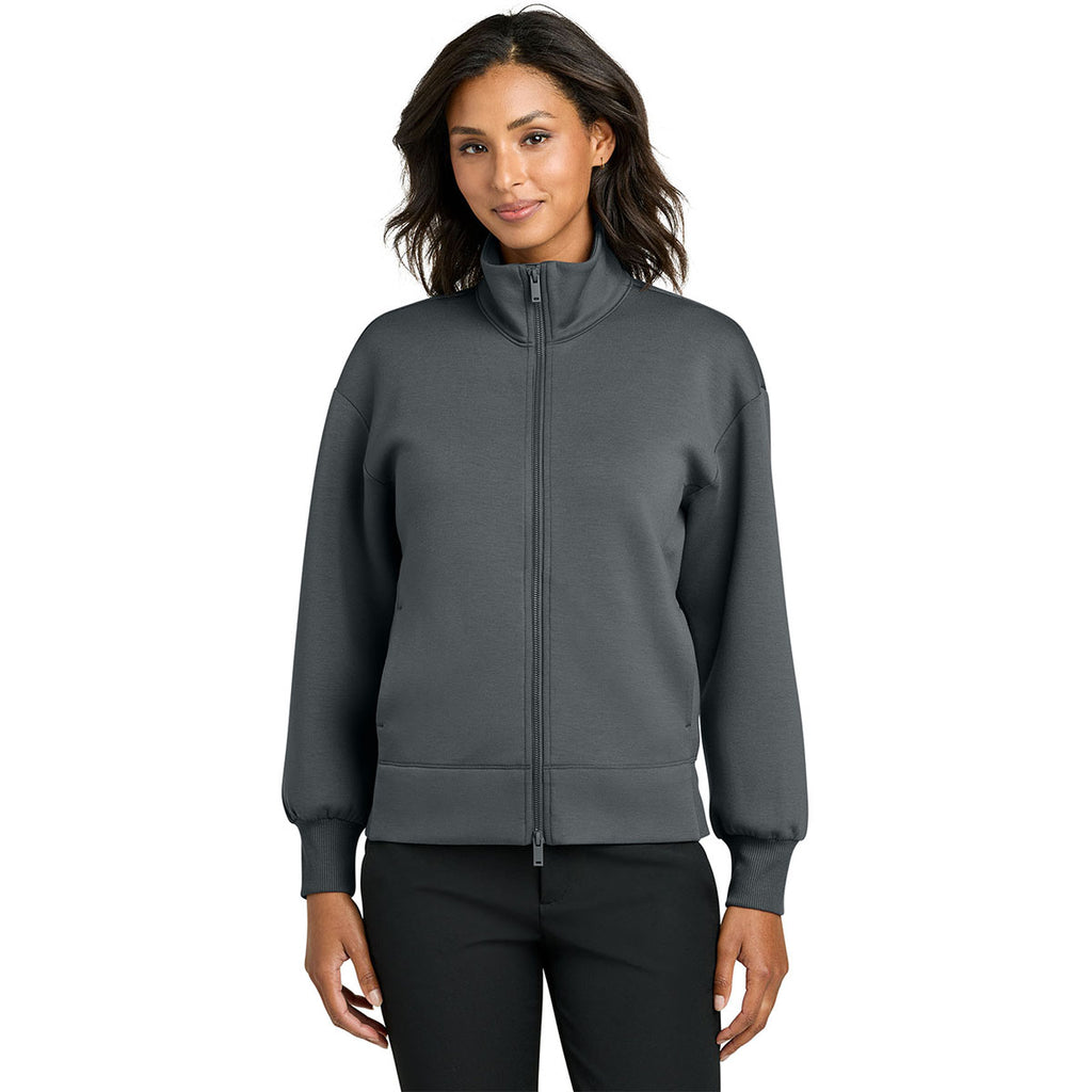Mercer+Mettle Women's Storm Grey Soft Spacer Full-Zip