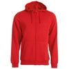 Clique Unisex Red Stockholm Full Zip Hoodie