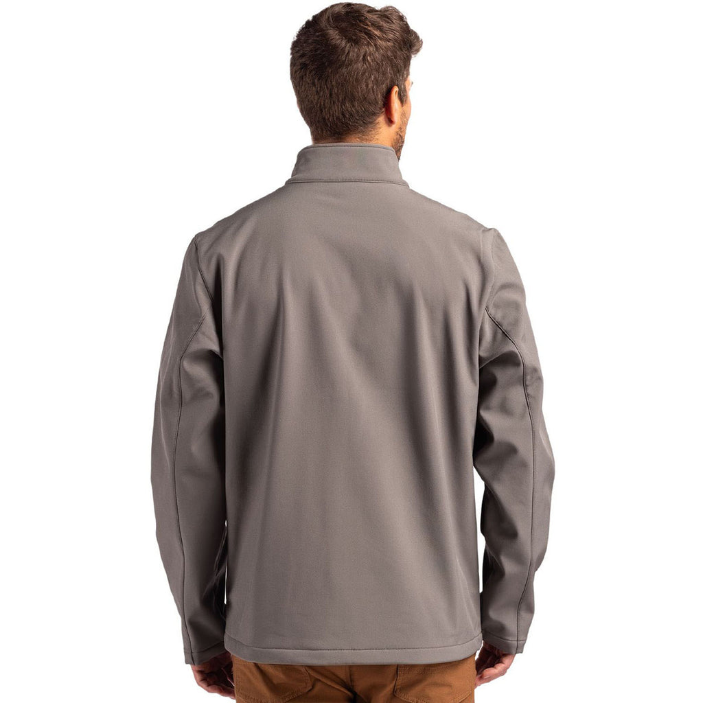 Clique Men's Pure Slate/Black Tempo Stretch Full Zip Softshell Jacket