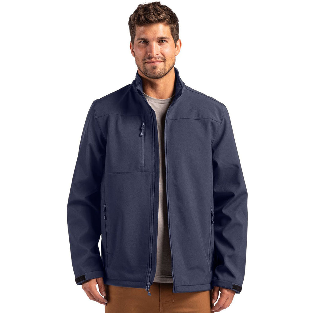 Clique Men's Dark Navy Tempest Waterproof Full Zip Softshell Jacket