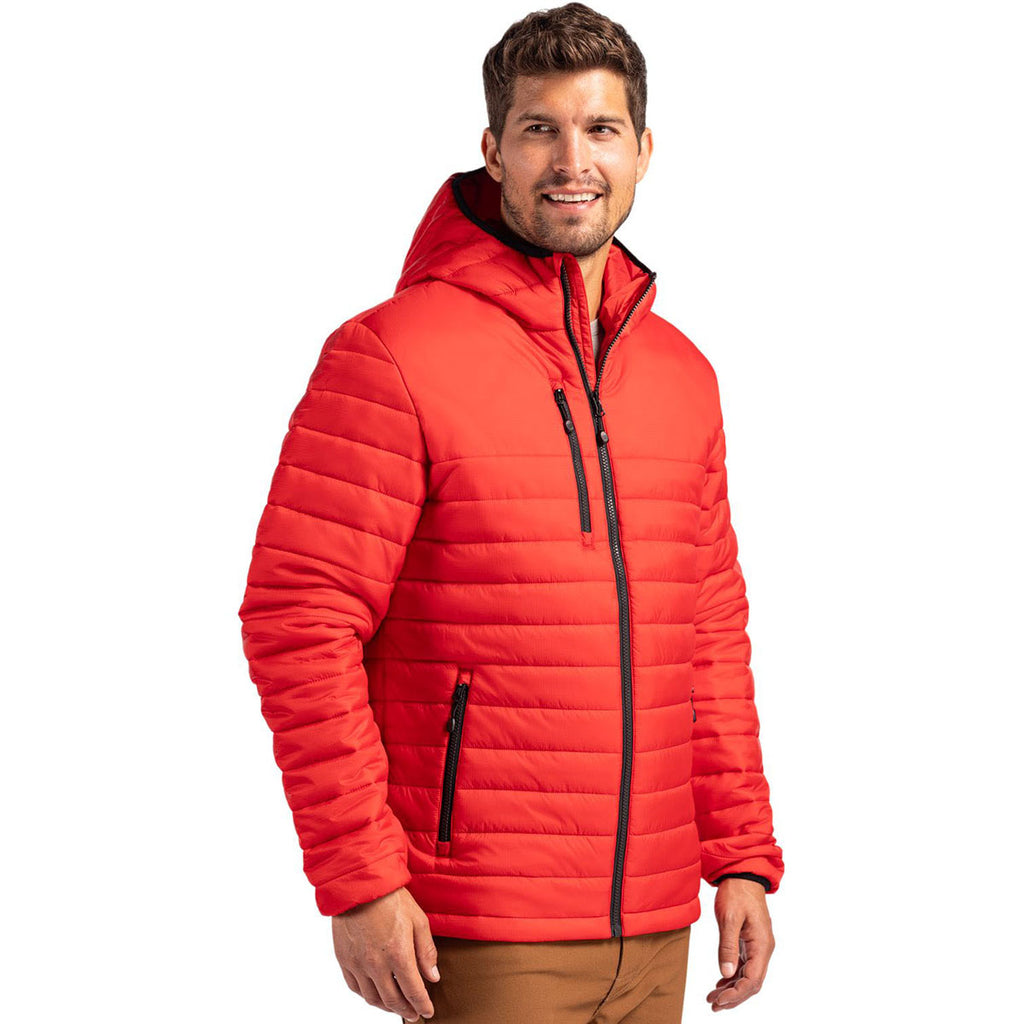 Clique Men's Red Valhalla Full Zip Puffer Jacket