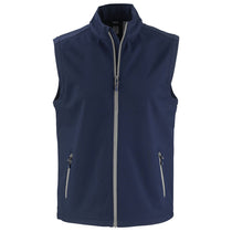 Clique Men's Dark Navy/Pure Slate Tempo Stretch Full Zip Softshell Vest