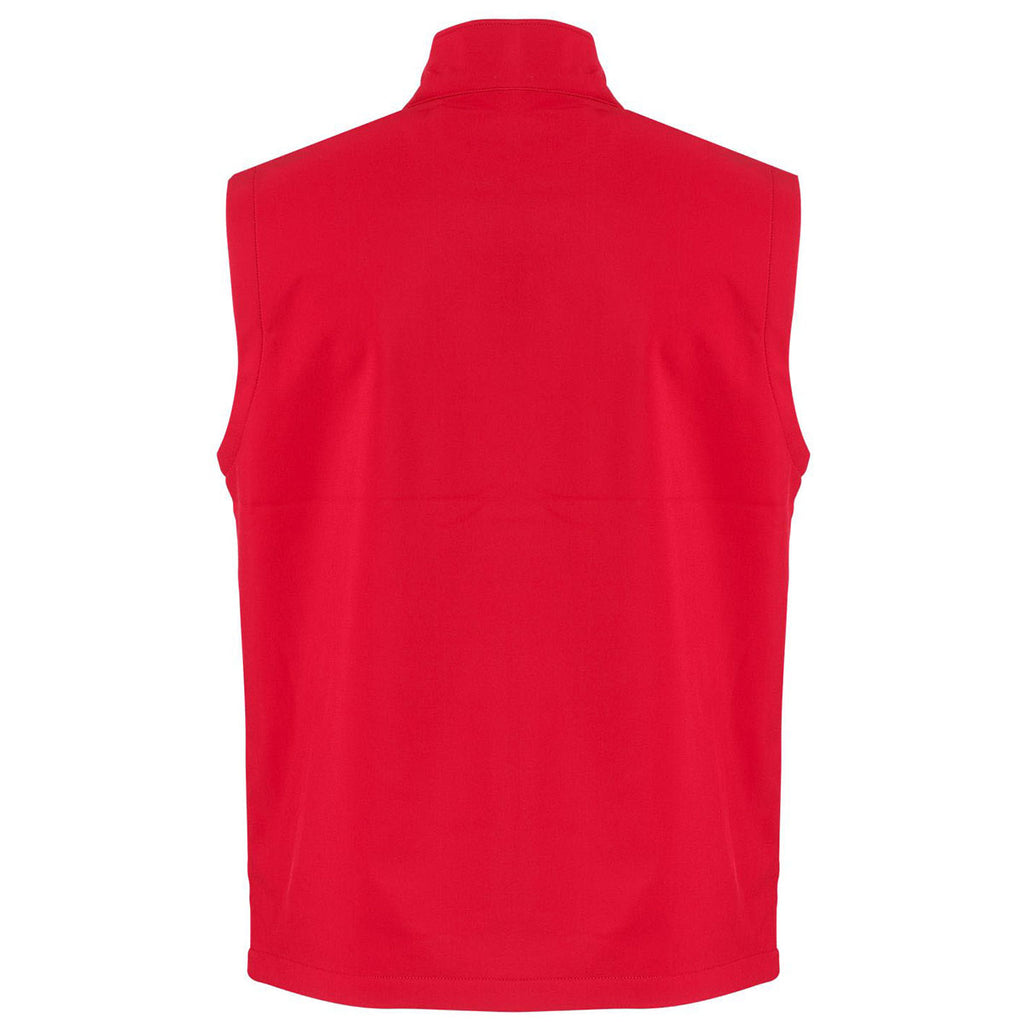 Clique Men's Red/Black Tempo Stretch Full Zip Softshell Vest