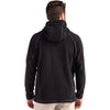 Clique Men's Black Powder Recycled Fleece Half Zip Hooded Pullover