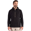 Clique Men's Black Powder Recycled Fleece Half Zip Hooded Pullover