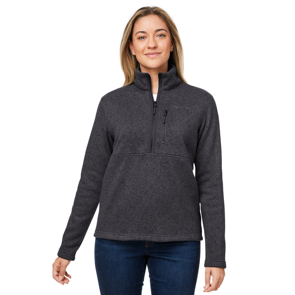 Marmot Women's Black Heather Dropline Half-Zip Jacket