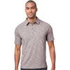North End Men's Burgundy Heather Eclipse Jacquard Polo