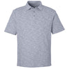 North End Men's Classic Navy Heather Eclipse Jacquard Polo
