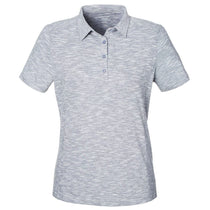 North End Women's Black Heather Eclipse Jacquard Polo