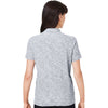 North End Women's Black Heather Eclipse Jacquard Polo