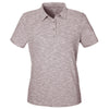 North End Women's Burgundy Heather Eclipse Jacquard Polo