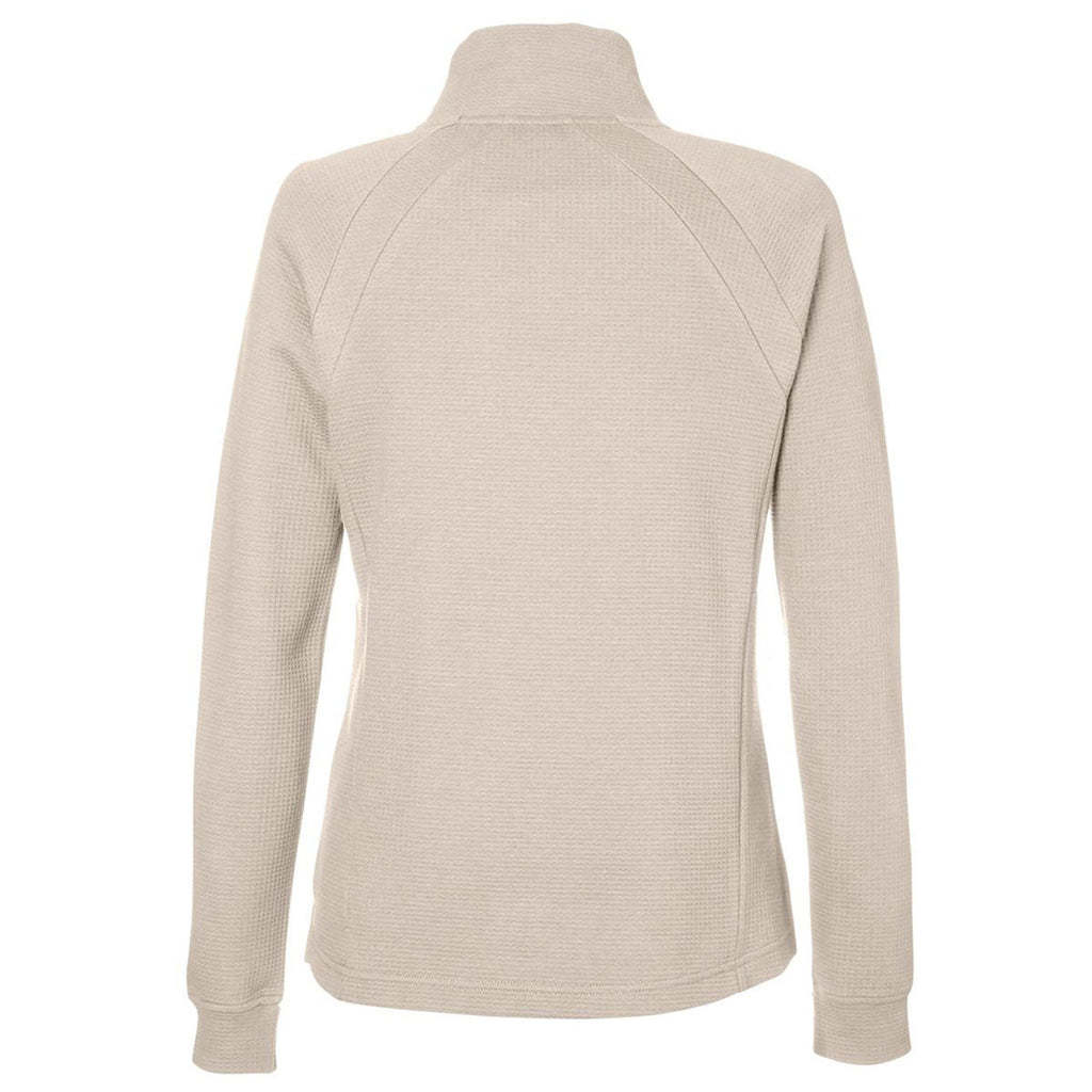 North End Women's Oatmeal Rhythm Waffle Quarter-Zip Pullover