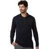 North End Men's Black/Carbon JAQ Stretch Performance Quarter-Zip