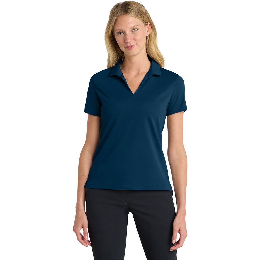 Nike Women's Navy Dri-FIT Micro Pique 2.0 Polo