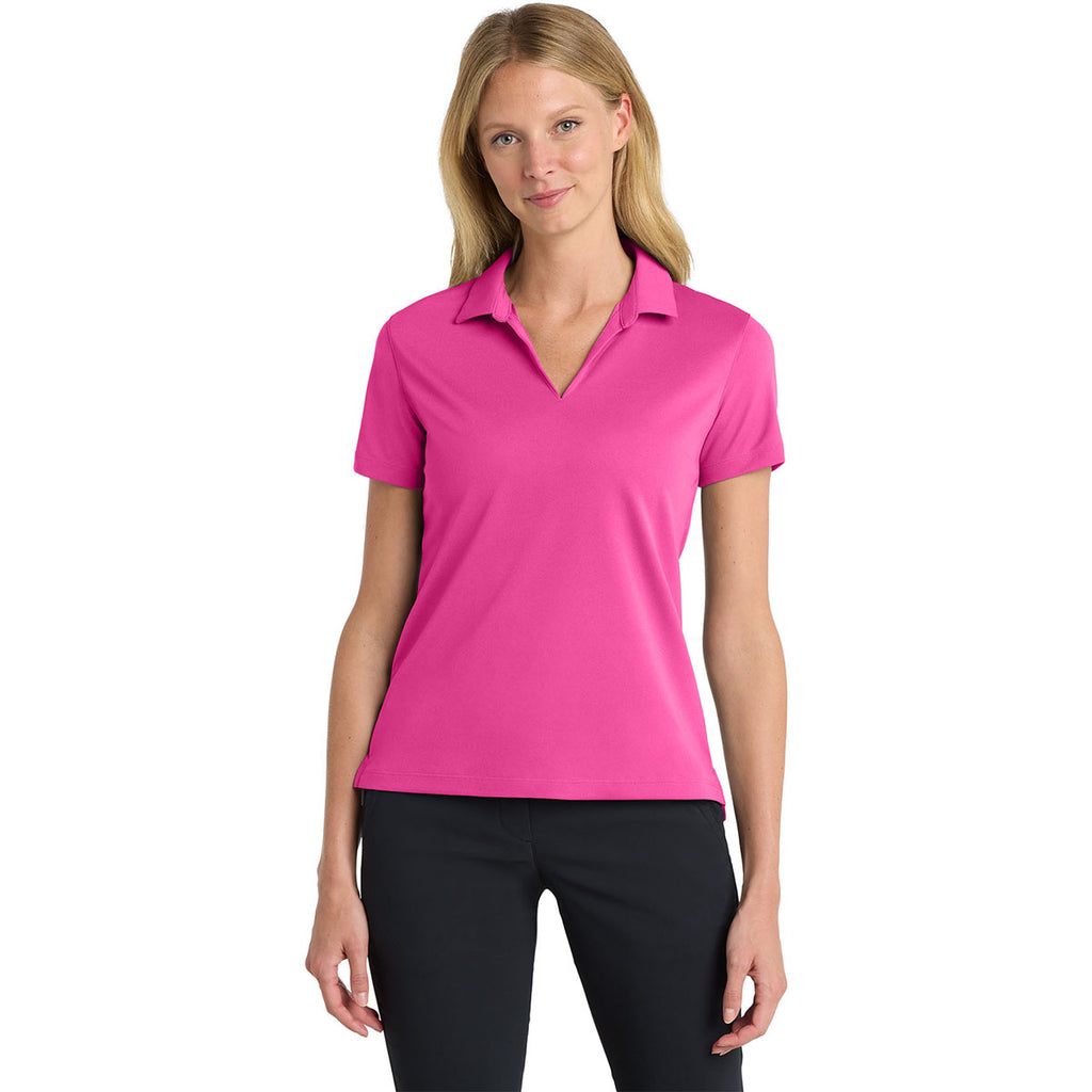 Nike Women's Vivid Pink Dri-FIT Micro Pique 2.0 Polo