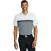 Nike Men's White/ Cool Grey/ Black Dri-FIT Victory Colorblock Polo