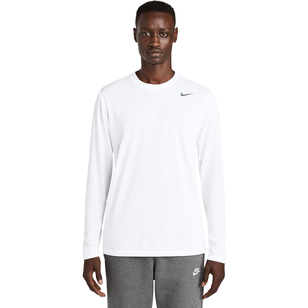 Nike Men's White Team rLegend Long Sleeve Tee