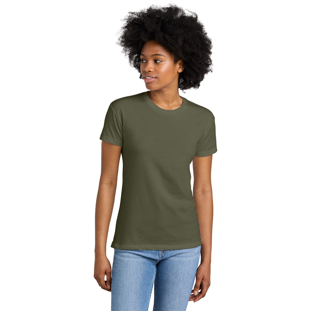 Next Level Women's Military Green CVC Relaxed Tee