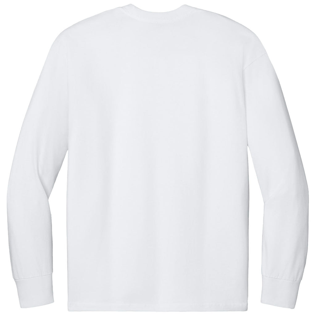 Next Level Men's White Heavyweight Long Sleeve Tee