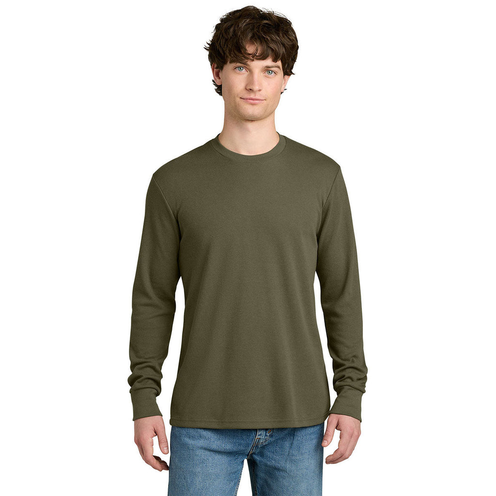 Next Level Men's Military Green Apparel Ideal Thermal Long Sleeve Tee