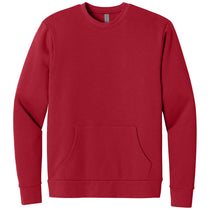Next Level Men's Red Santa Barbara Pocket Sweatshirt
