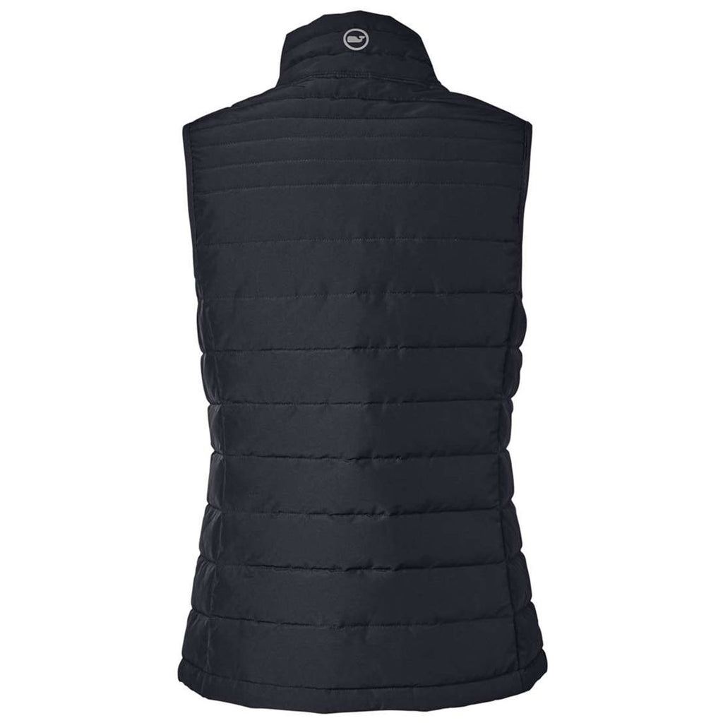 Vineyard Vines Women's Jet Black Mountain Weekend Puffer Vest