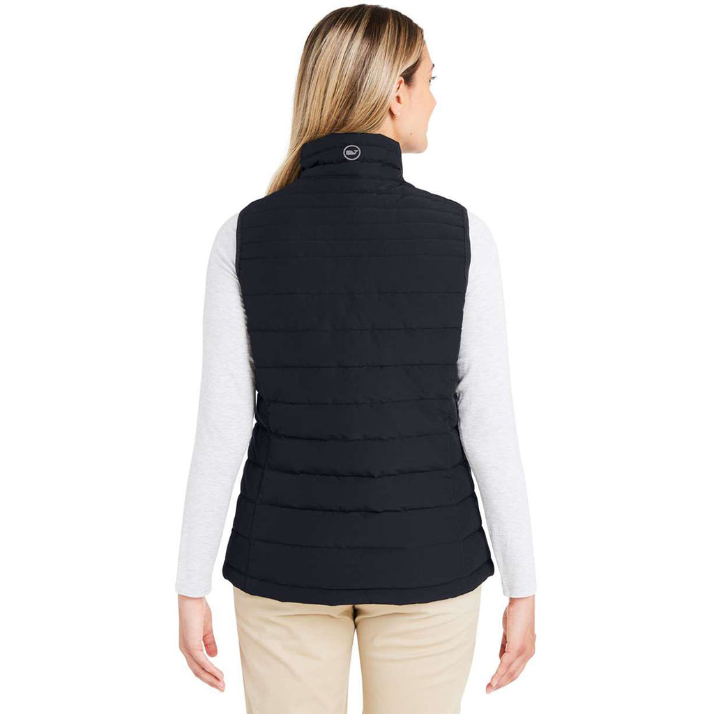 Vineyard Vines Women's Jet Black Mountain Weekend Puffer Vest