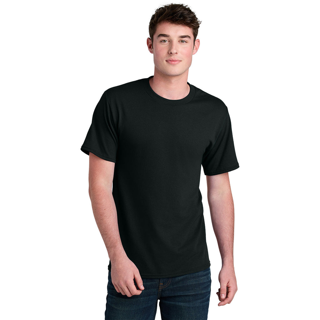 Port & Company Men's Jet Black Core Blend Recycled Tee