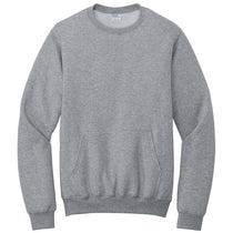 Port & Company Unisex Athletic Heather Core Fleece Crewneck Pocket Sweatshirt