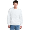 Port & Company Unisex White Core Fleece Crewneck Pocket Sweatshirt