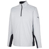 Puma Golf Men's Puma Black/Bright White Mesa Stripe Quarter-Zip