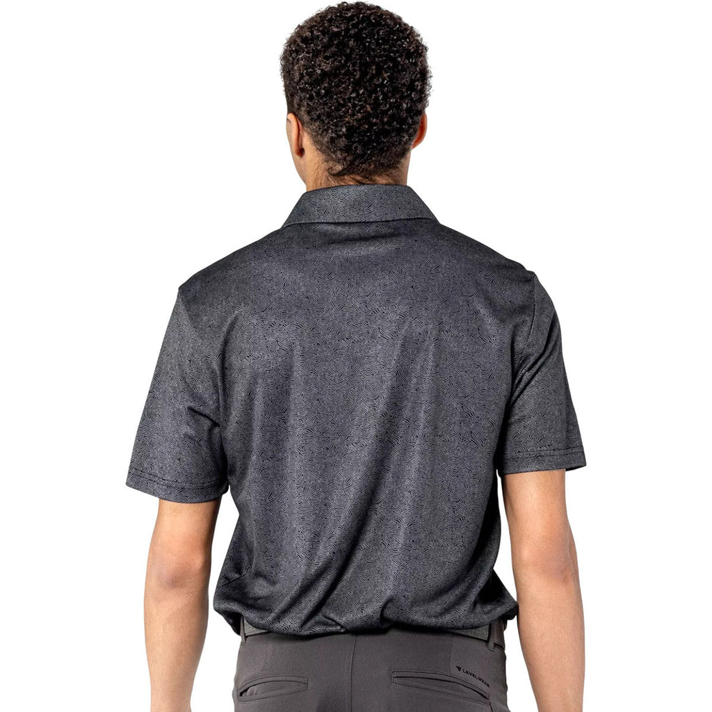 Levelwear Men's Black Graph Polo