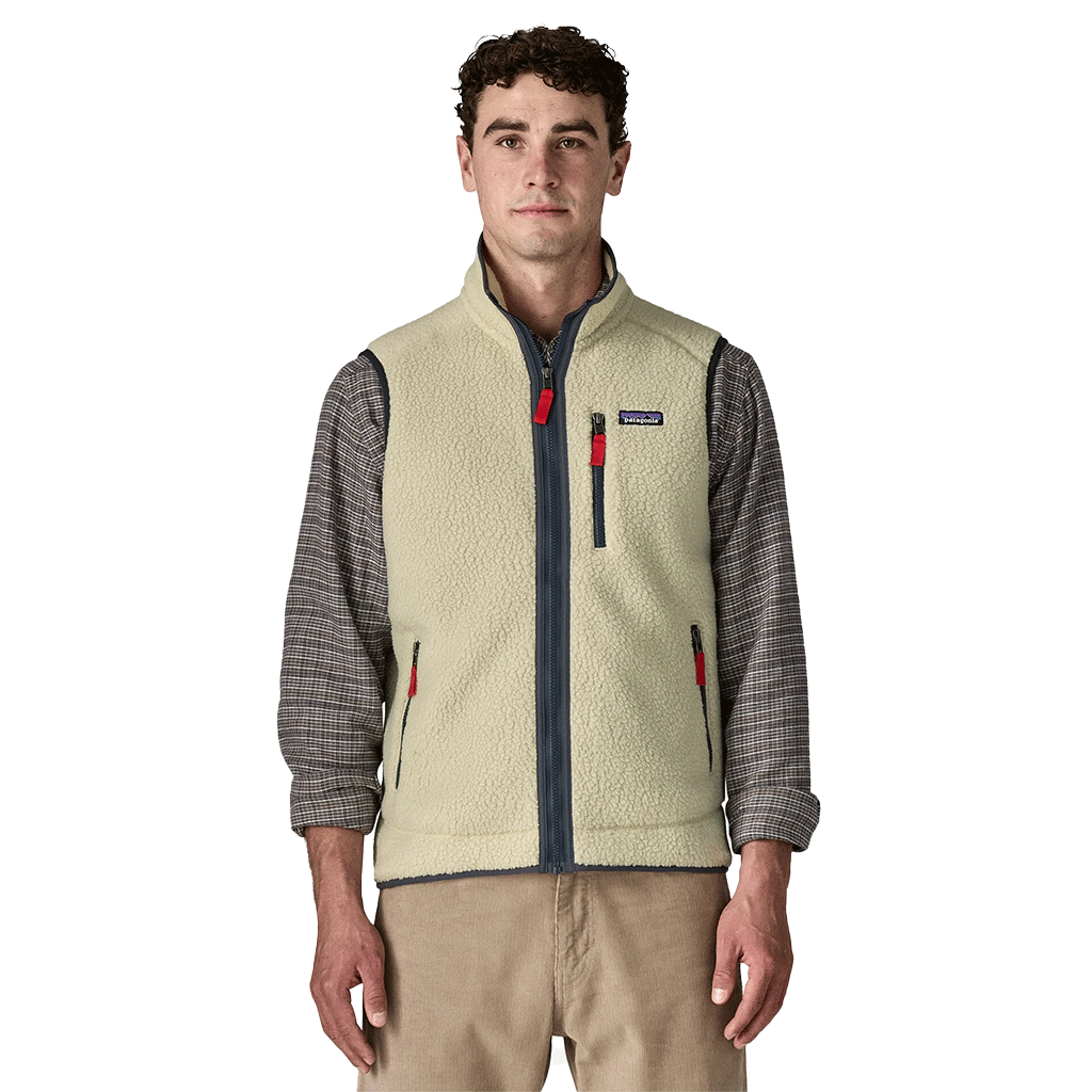 Patagonia Men's Pelican w/Smolder Blue Retro Pile Vest