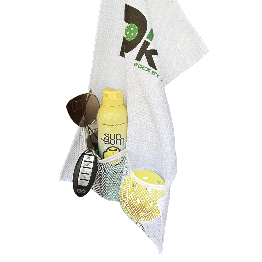 The Magnet Group White Pickle Pocket Waffle Towel