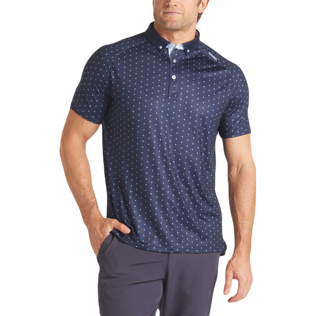 UNRL Men's Navy Quattro Polo