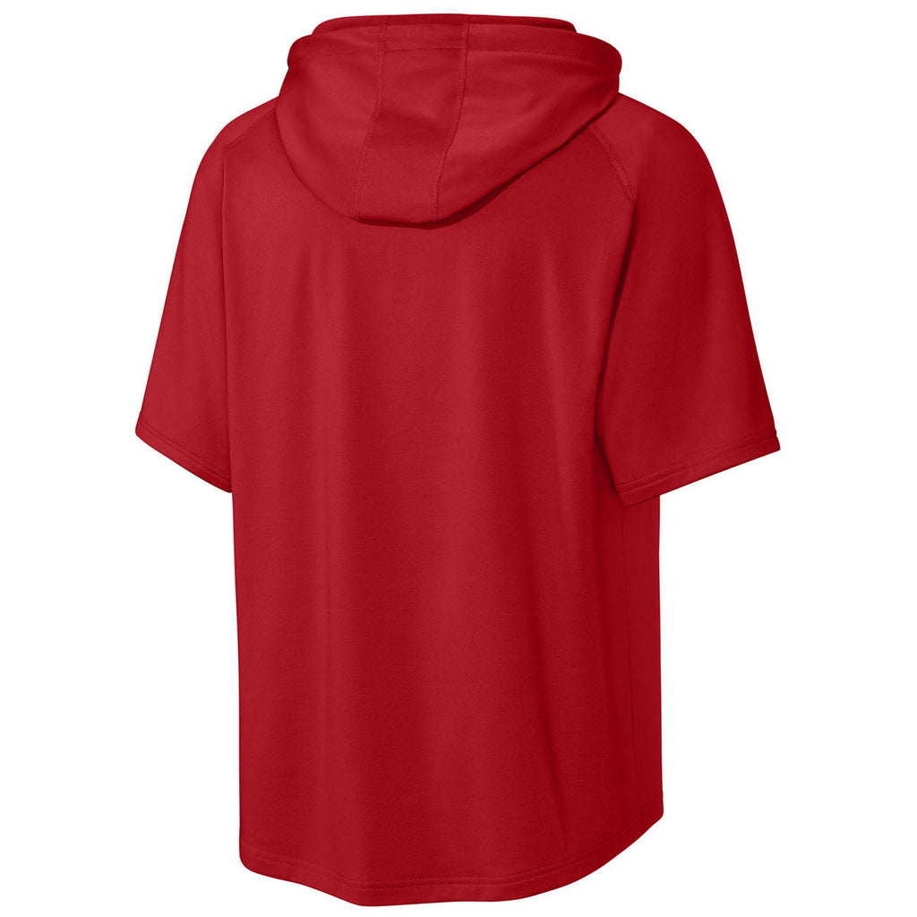 Richardson Men's Red Charge Performance Fleece Short Sleeve Hoodie
