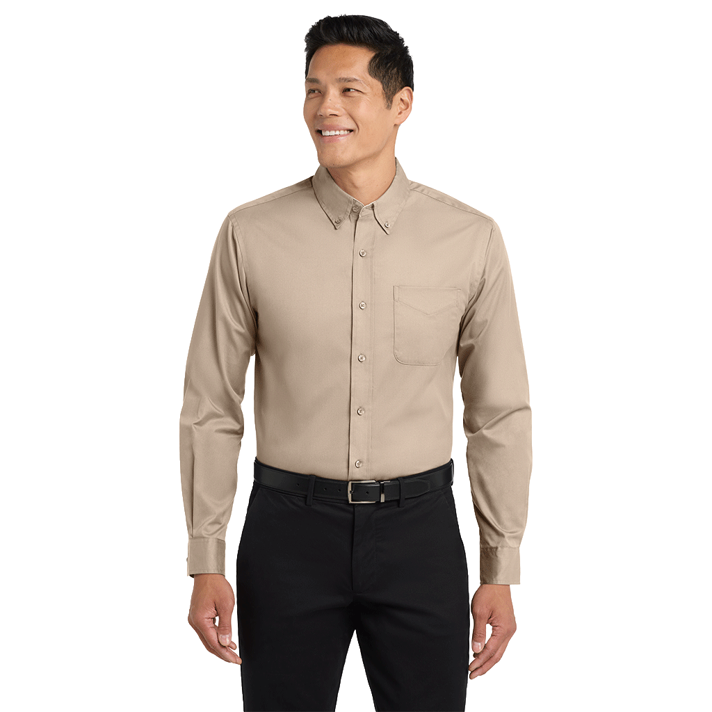 Port Authority Men's Stone Long Sleeve Easy Care Shirt
