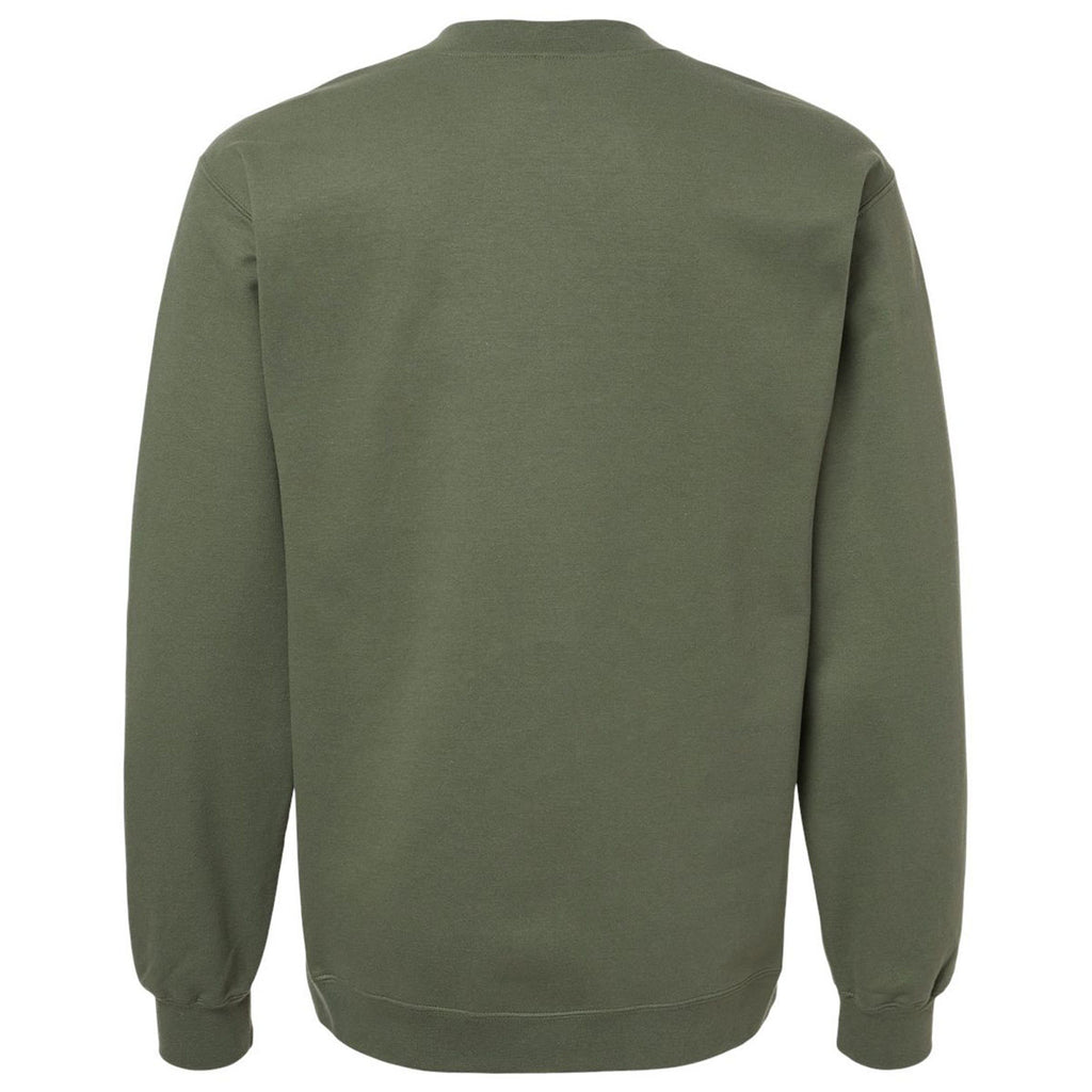 Gildan Unisex Military Green Midweight 1/4 Zip Sweatshirt