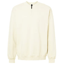 Gildan Unisex Off White Midweight 1/4 Zip Sweatshirt