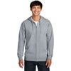 Gildan Men's Ring Spun Sport Grey Softstyle Midweight Fleece Full-Zip Hooded Sweatshirt
