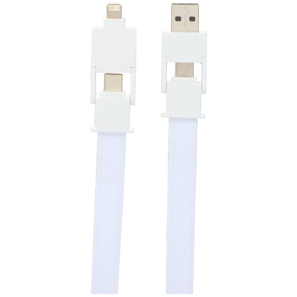 Bullet White 5-in-1 40W PD Charging Cable Lanyard