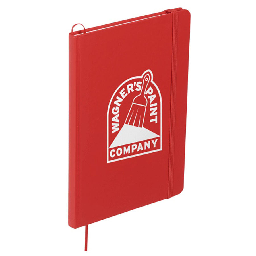 Bullet Red 5'' x 7'' FSC Mix Snap Elastic Closure Notebook