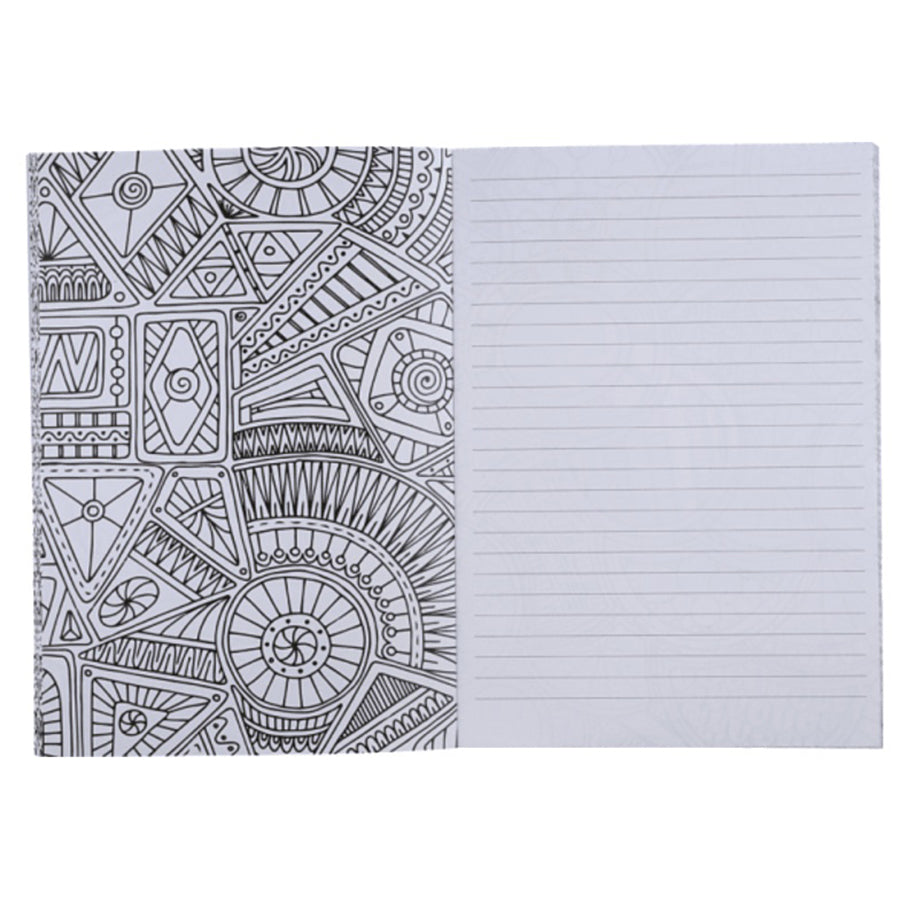 Bullet White/Black 5.5'' x 8.5'' FSC Mix Doodle Coloring Book