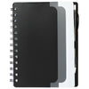 Bullet Black Recycled Dual Pocket Spiral Notebook W/ Pen