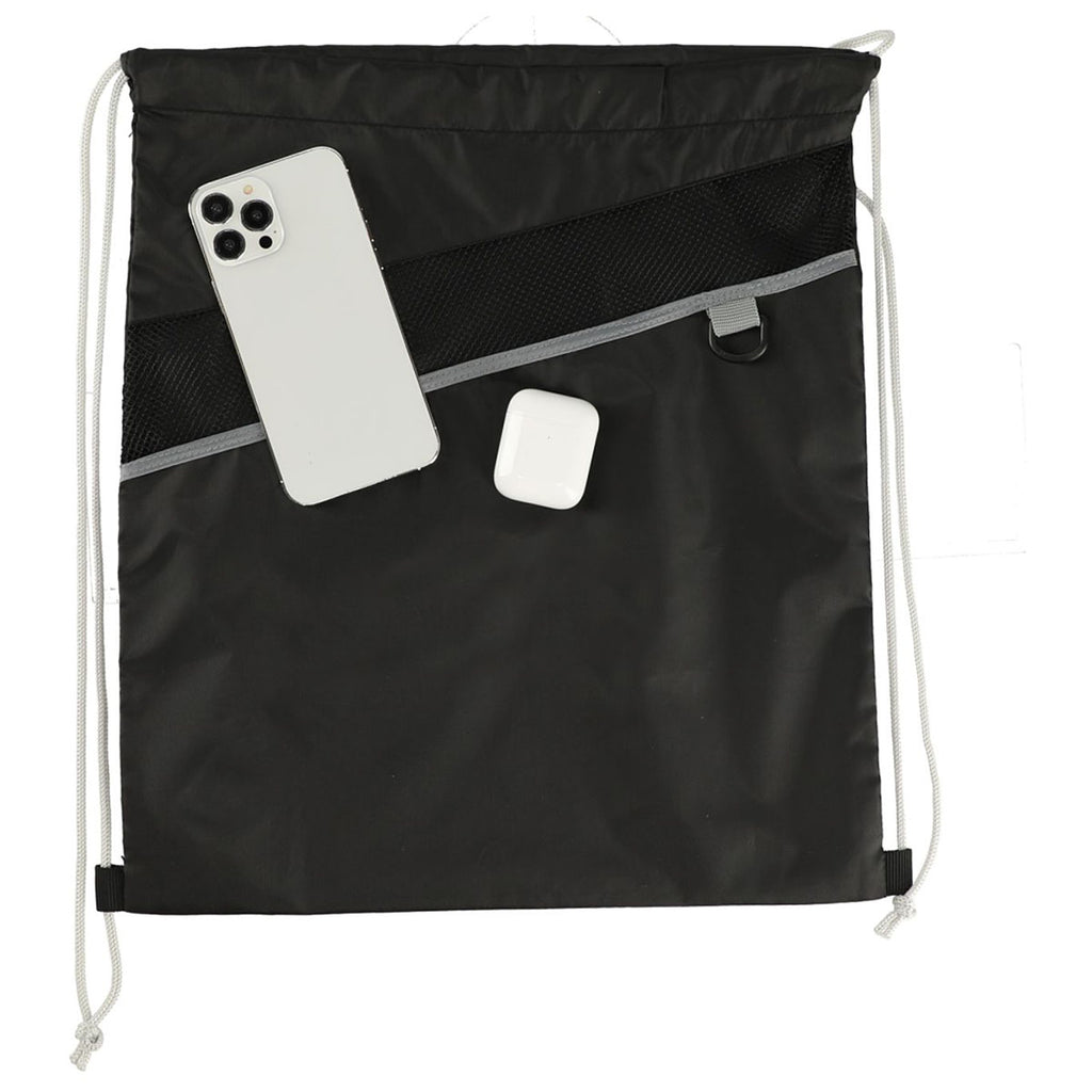 Bullet Black Combo Recycled Drawstring Bag