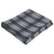 Bullet Black Rollable Plaid Fleece Throw Blanket 50'' x 60'' Unfolded