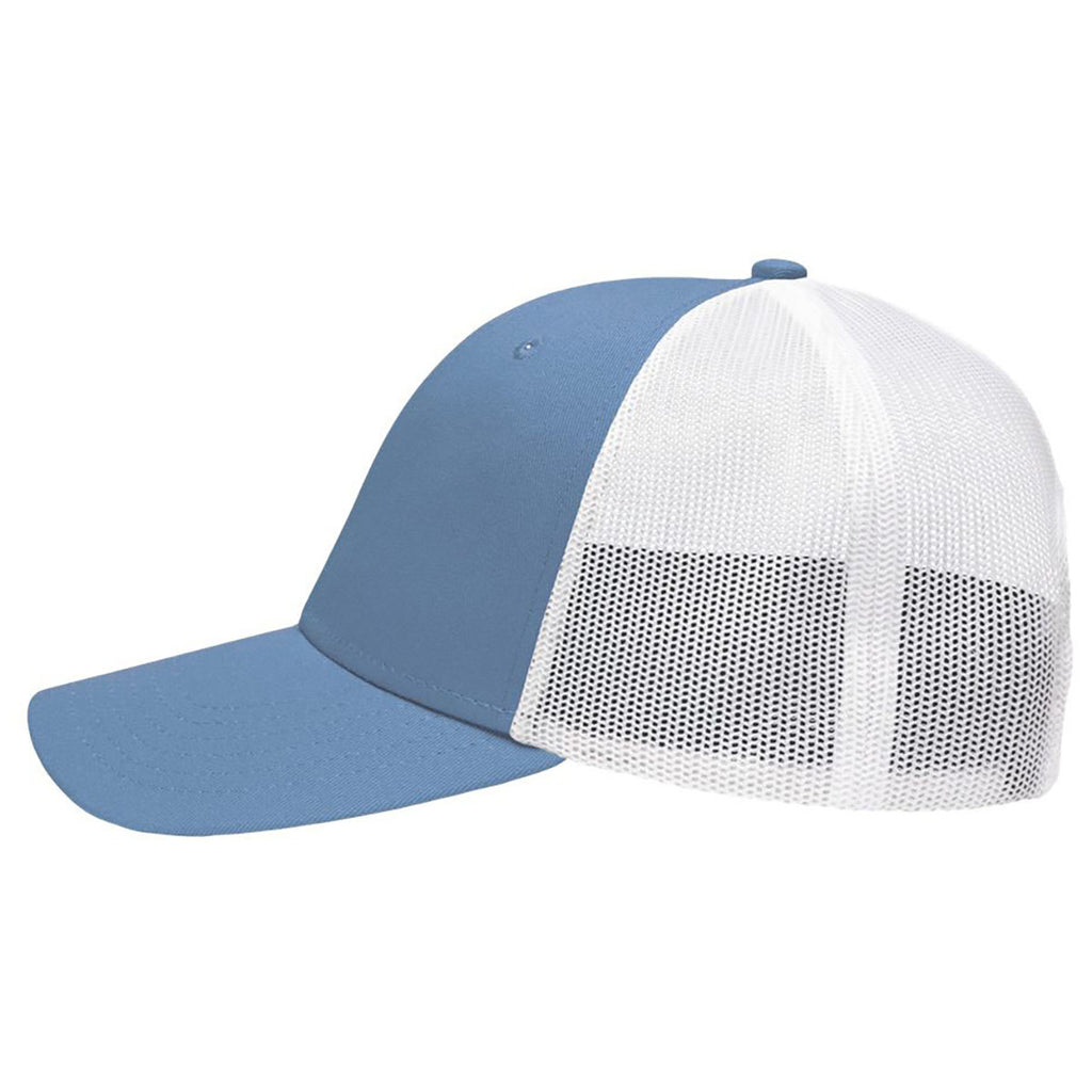 Sportsman Chino Sky Blue/White Lo-Pro Mesh Back Trucker Fit Cap