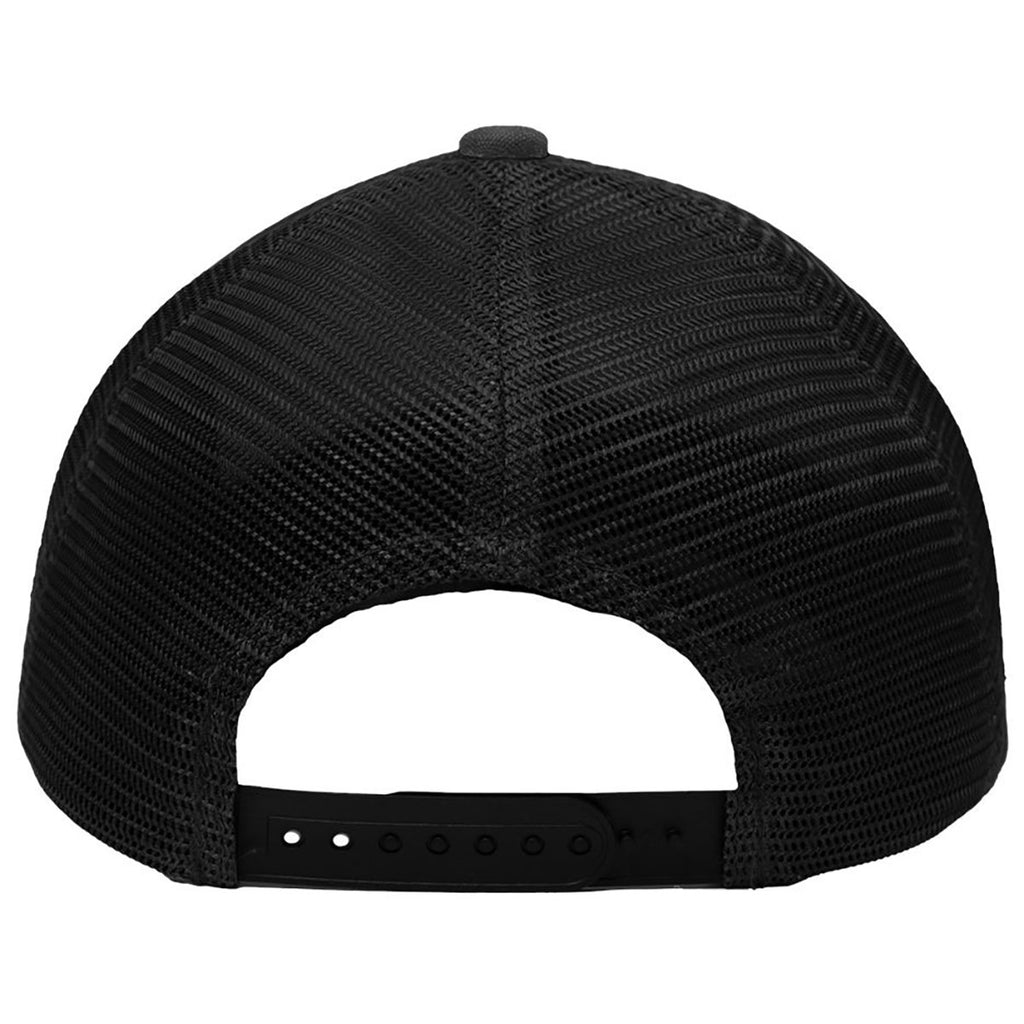 Sportsman Charcoal/Black Modern Five-Panel Trucker Fit Cap
