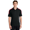 Sport-Tek Men's Black/ Deep Red Competitor United Polo